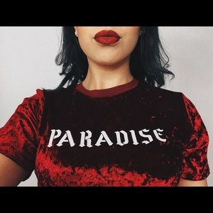 “Paradise” Velvet Shirt